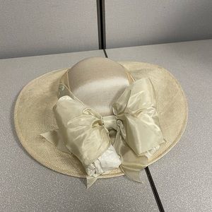 Sun Hat with silk Bow tie